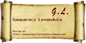 Gasparecz Levendula névjegykártya